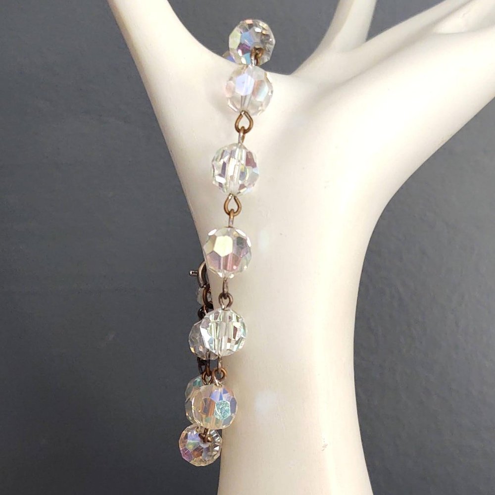 Aurora borealis beaded bracelet